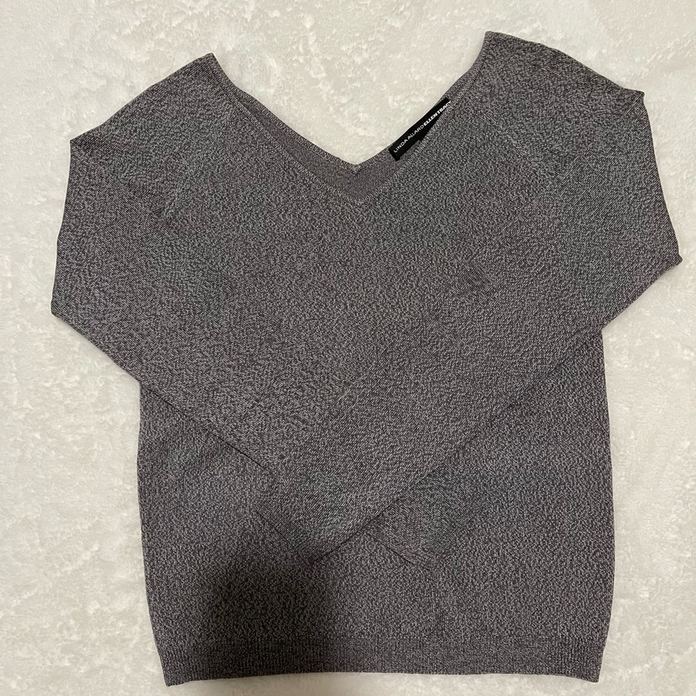 Linda Allard Ellen Tracy Vintage Sweater SZ S Gray